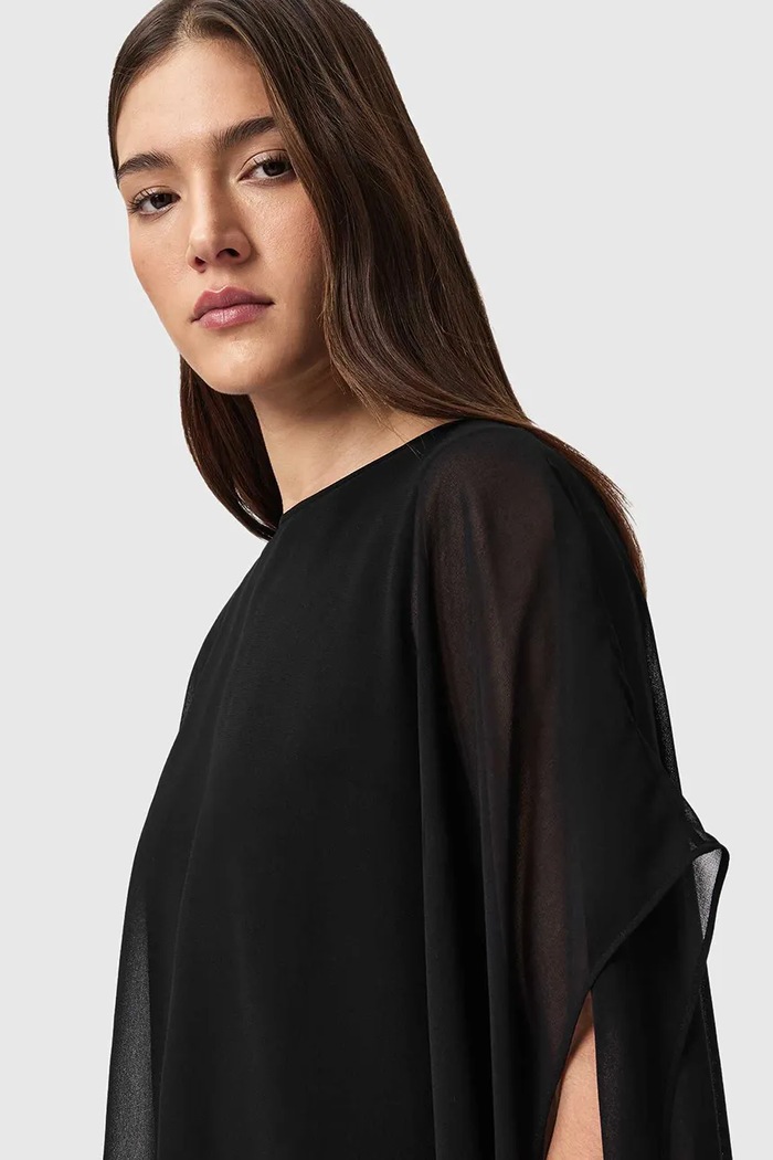 Blúzka AllSaints JAMIE čierna W058PD