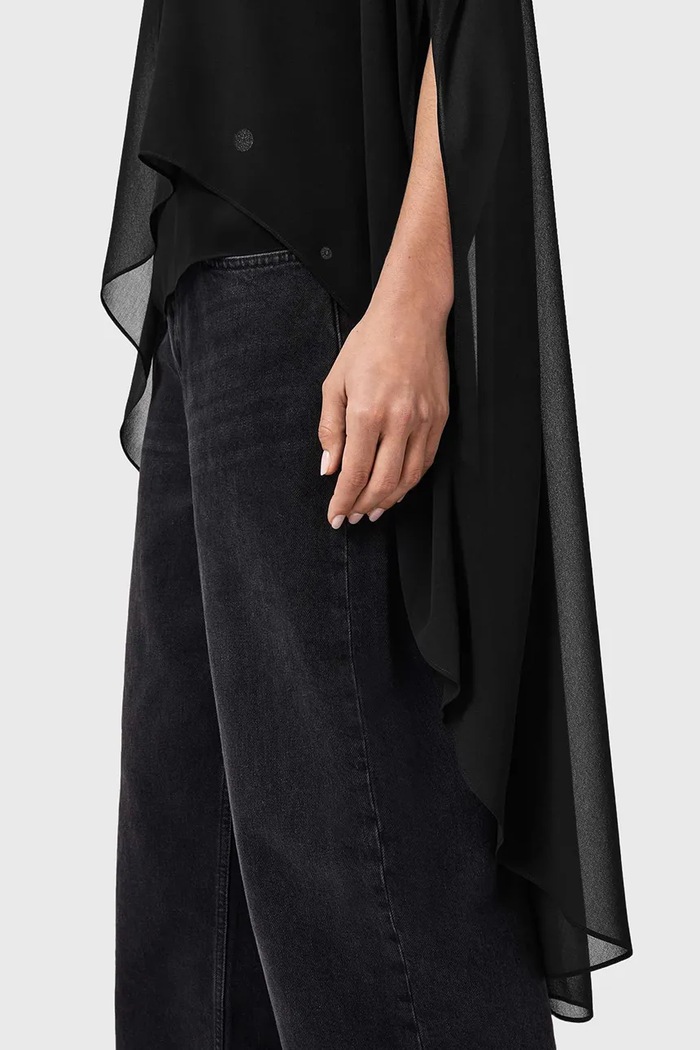 Blúzka AllSaints JAMIE W058PD čierna