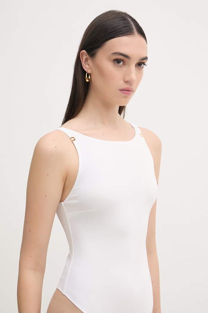 Elisabetta Franchi body dámske z viskózy béžová BO03462E2