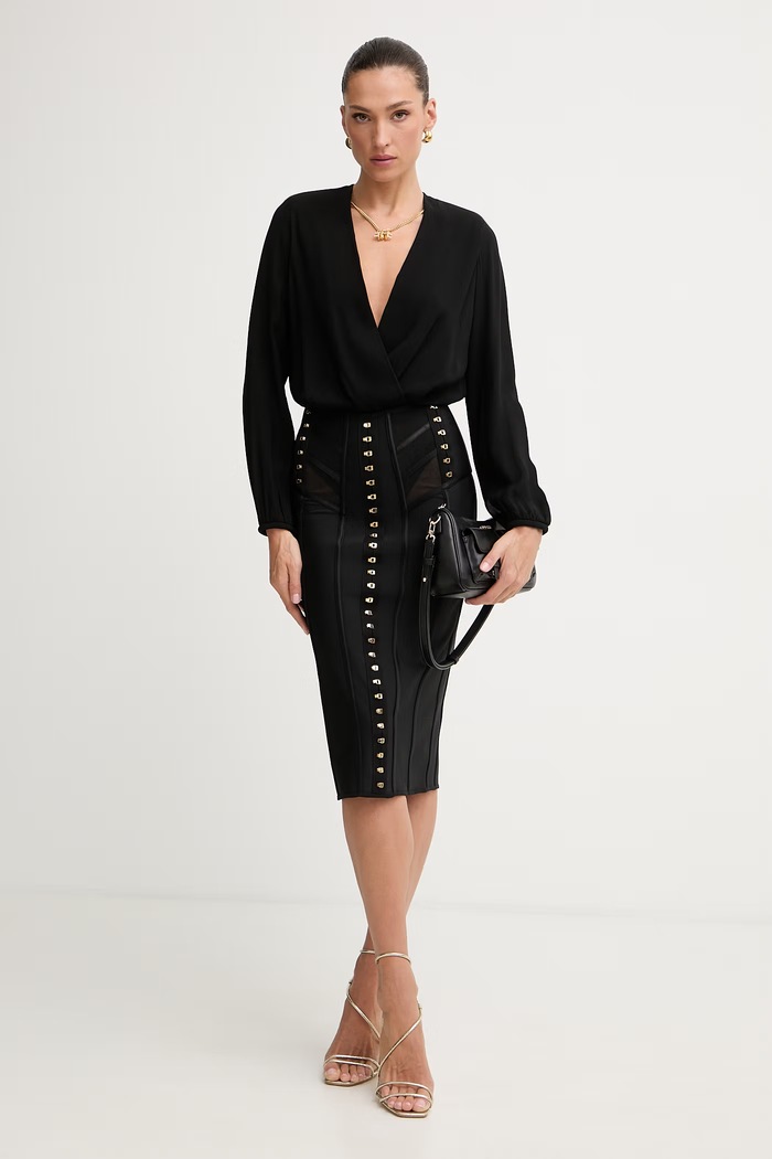 Elisabetta Franchi body női CB00762E2 fekete SS26