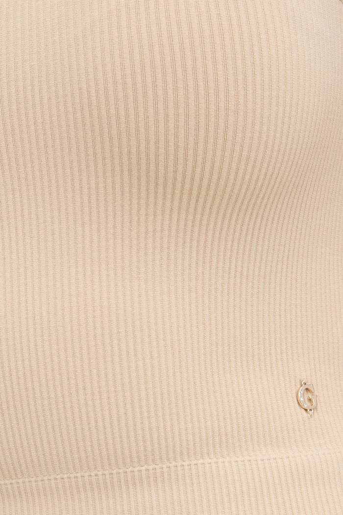 Guess crop top pentru femei MILLIE W6GZ01.Z0606 bej