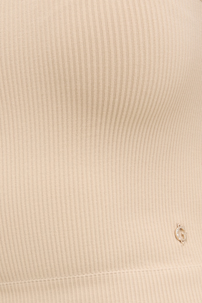 Guess crop top pentru femei MILLIE W6GZ01.Z0606 bej
