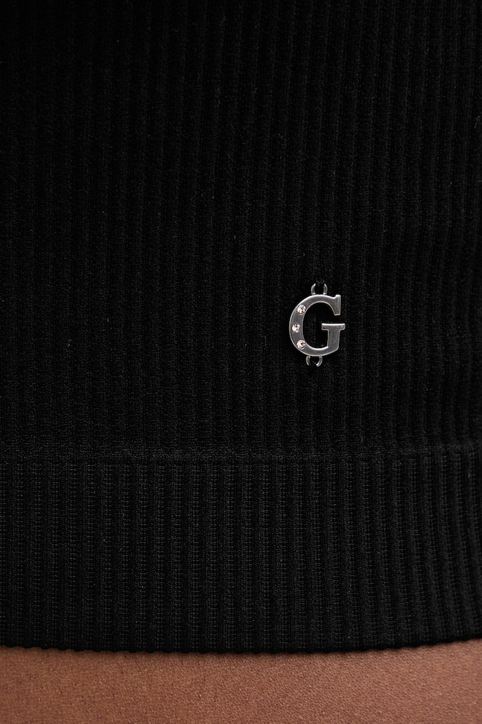 Guess crop top pentru femei MILLIE W6GZ01.Z0606 negru