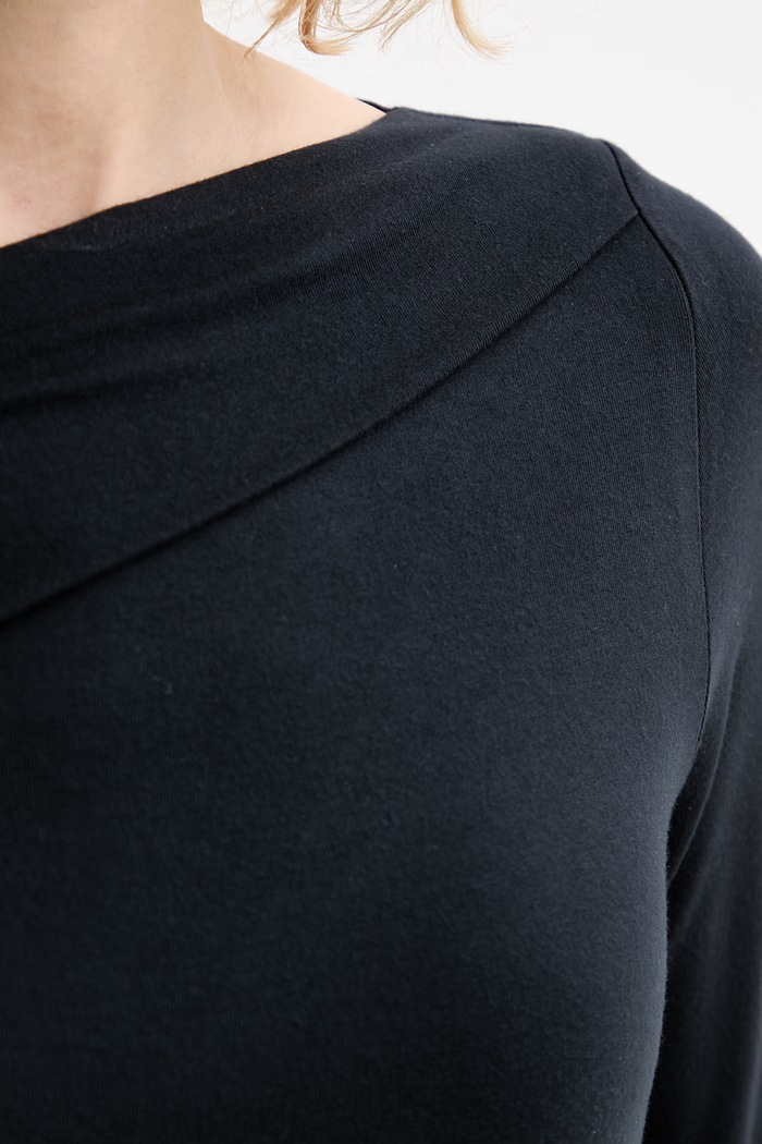 Tričko s dlhým rukávom Levi's OFF SHOULDER LS 005IT tmavomodrá