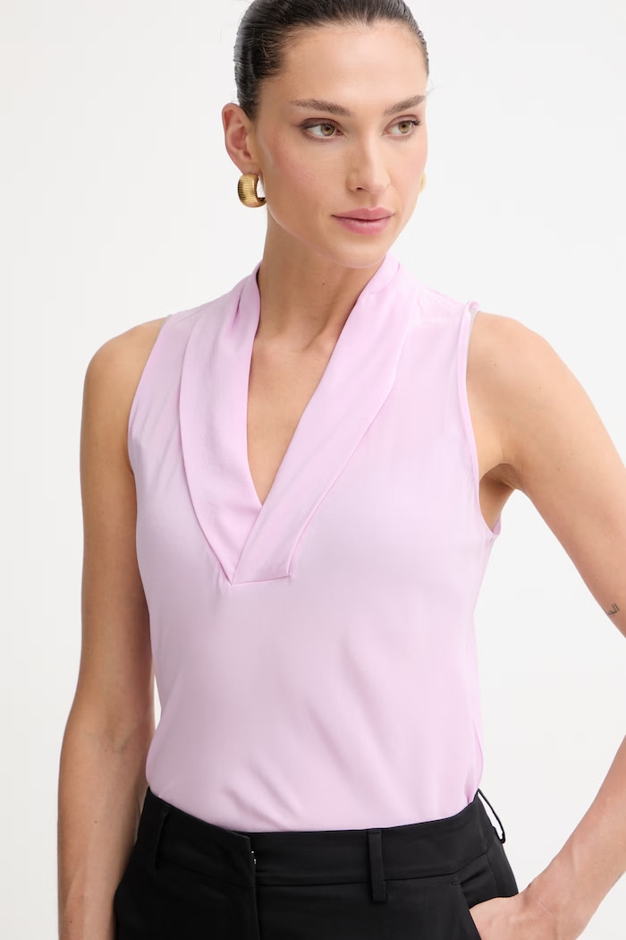 BOSS top pentru femei mătase Bolaru violet 50553717