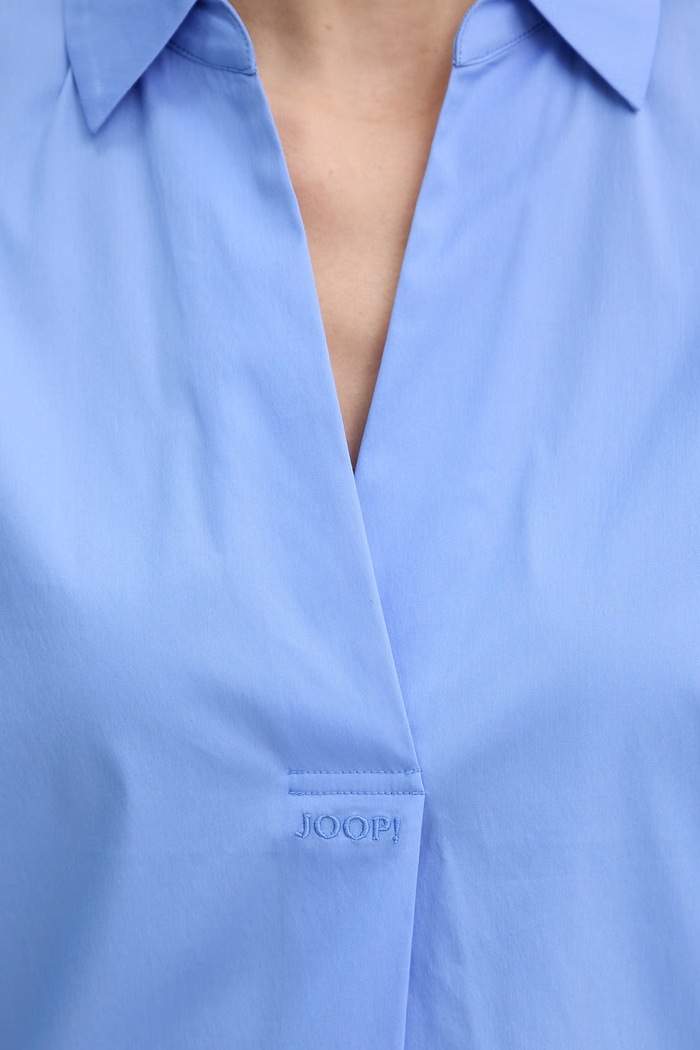 Joop! blúzka dámska s bavlnou 30101364 modrá
