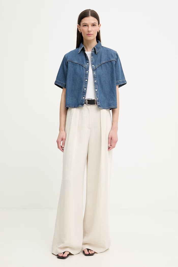 Levi's női farmer ing LOGAN SS DENIM 005CR kék SS26