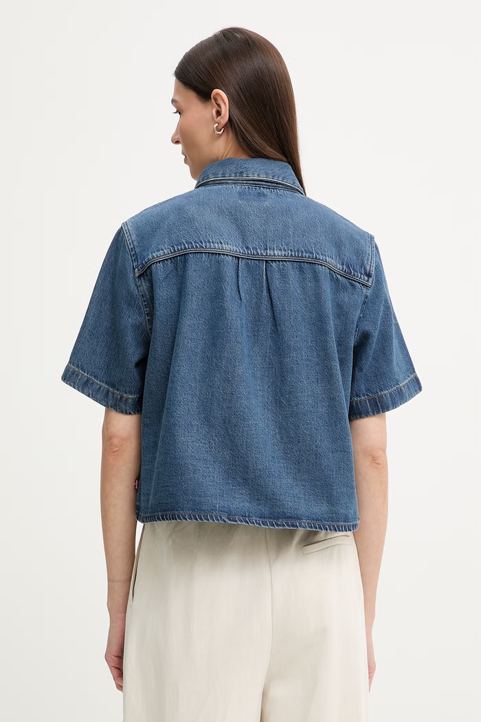 Ruházat Levi's női farmer ing LOGAN SS DENIM 005CR kék