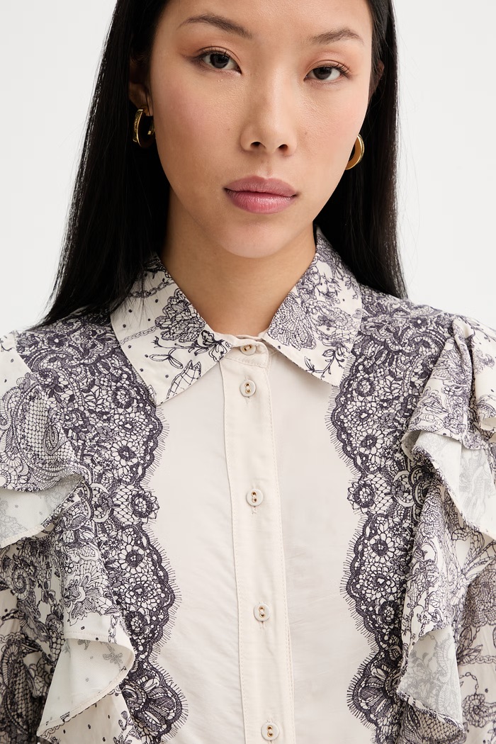 Blugirl Blumarine košeľa dámska béžová RA6129.T523A