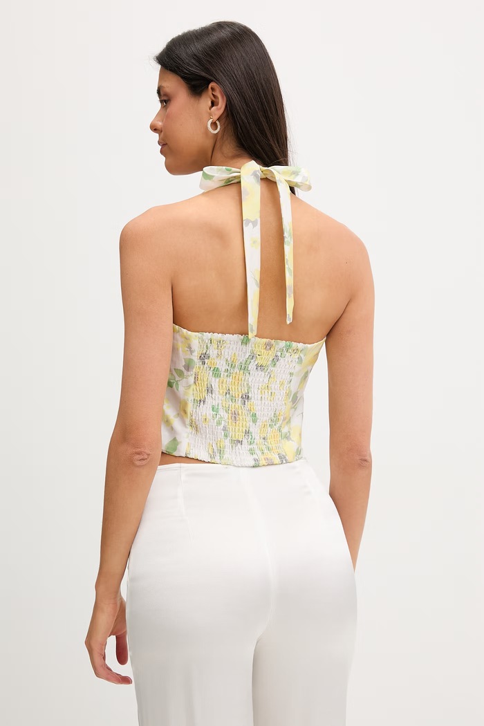 Odzież Bardot top damski z lyocellem 60393TB1 żółty