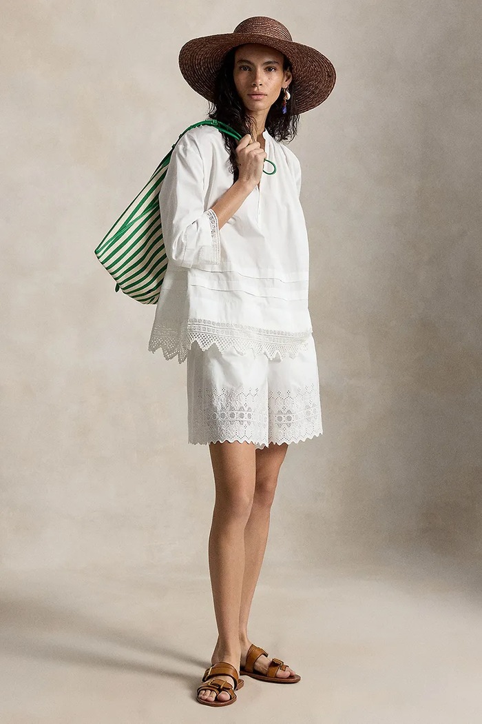 Îmbrăcăminte Polo Ralph Lauren bluză pentru femei, din bumbac 211A12796 alb