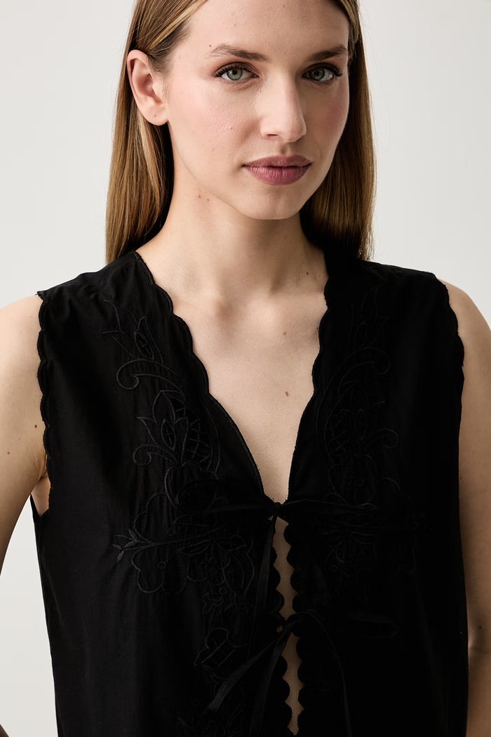 Hoss Intropia top damski bawełniany czarny 5873418
