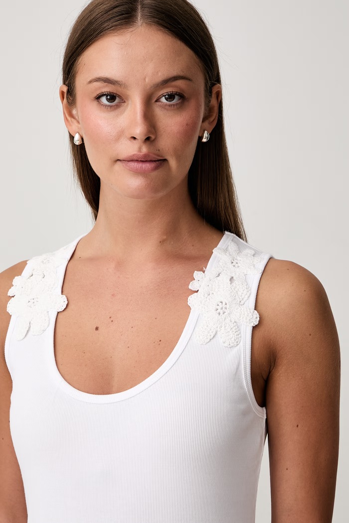 Pedro del Hierro top damski bawełniany z elastanem biały 4533952