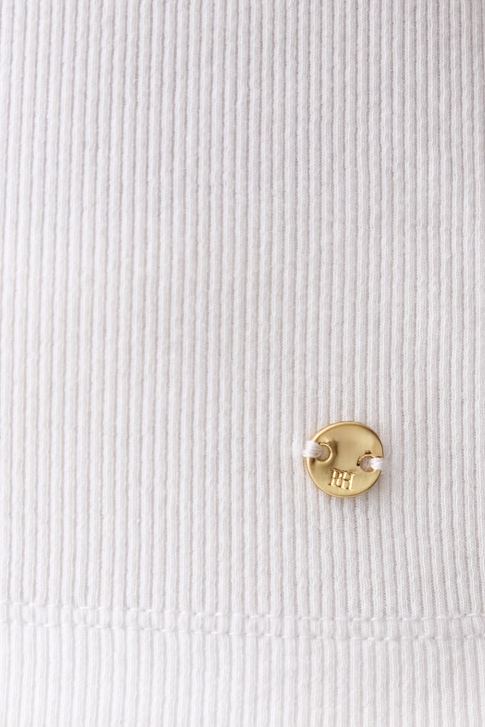 Pedro del Hierro top damski bawełniany z elastanem 4533952 biały