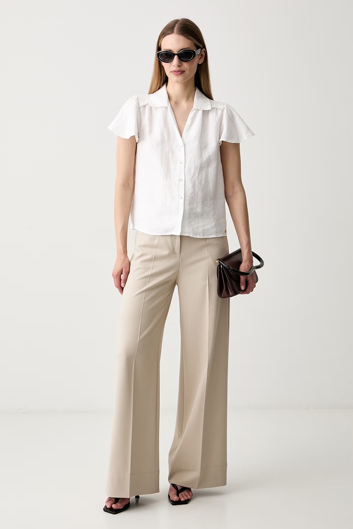 Pedro del Hierro koszula damska lniana 7653719 biały SS26