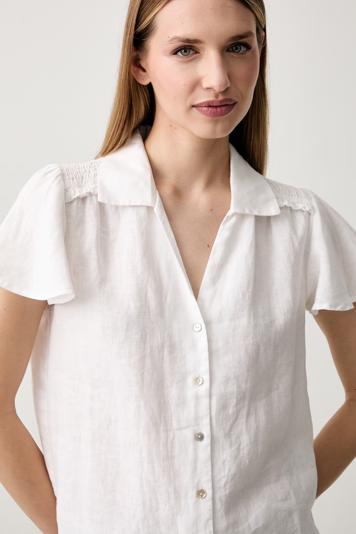 Pedro del Hierro koszula damska lniana biały 7653719