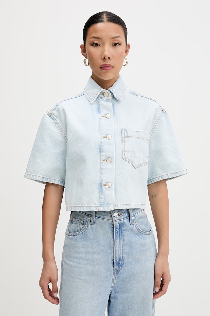 ViCOLO cămașă pentru femei din denim albastru DAB5116