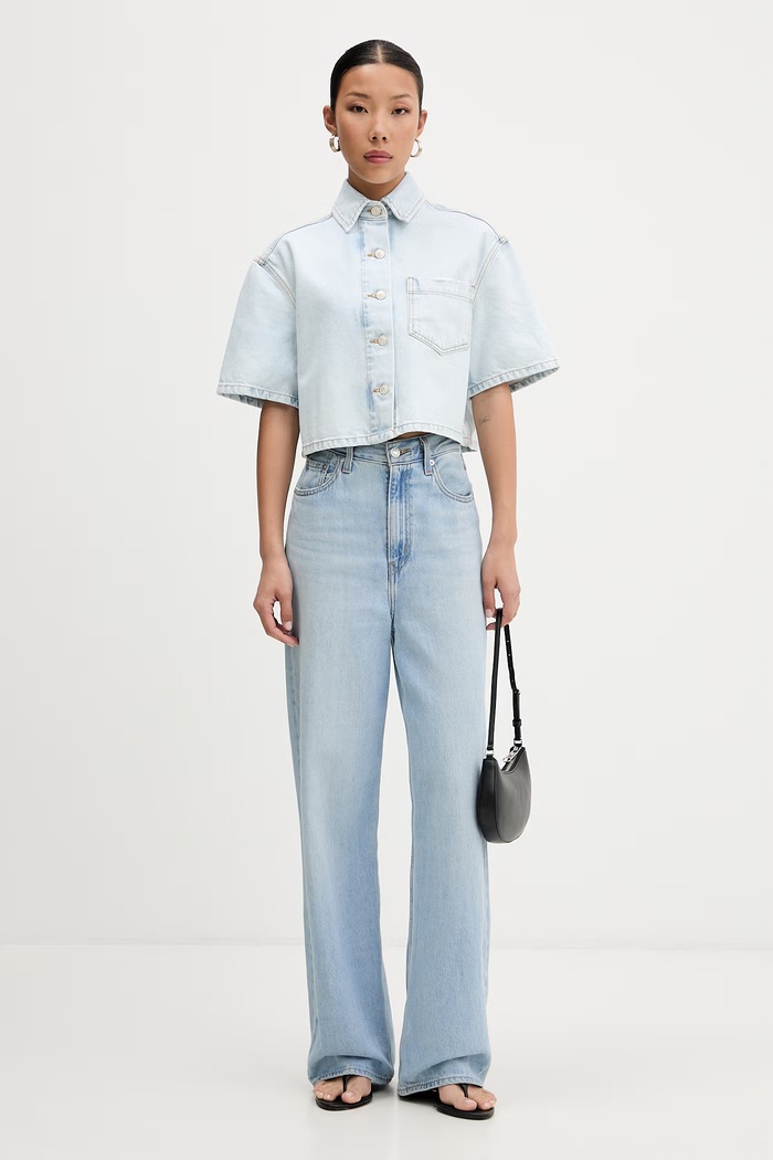 ViCOLO cămașă pentru femei din denim DAB5116 albastru SS26