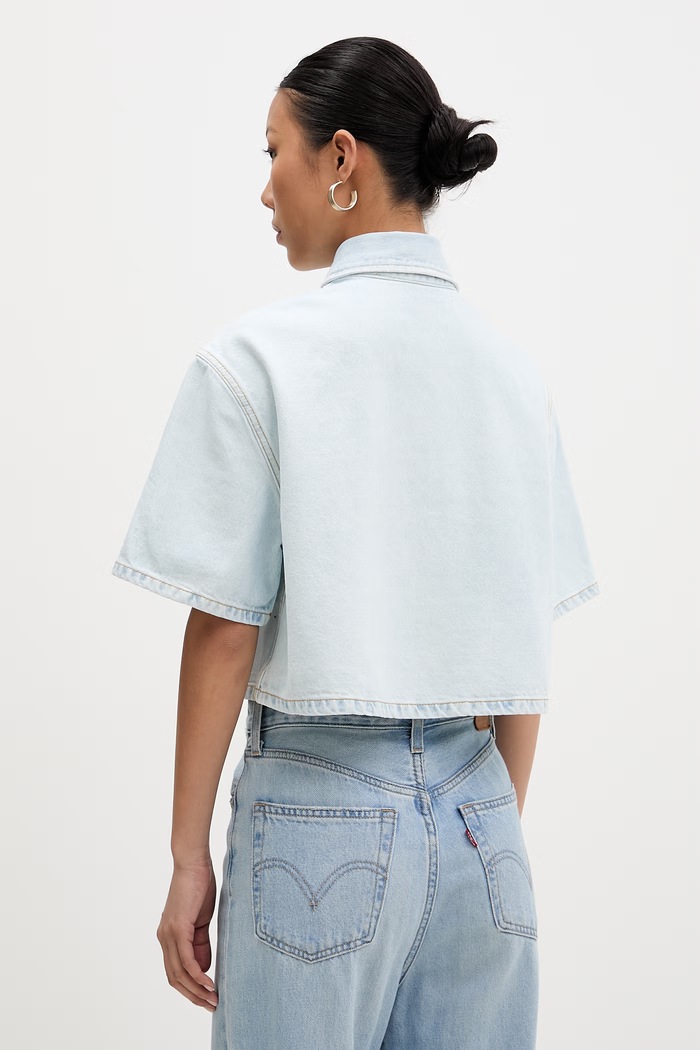Îmbrăcăminte ViCOLO cămașă pentru femei din denim DAB5116 albastru