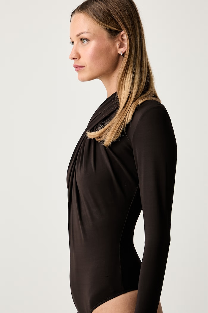 Le Privé body damskie z wiskozą JADE BODYSUIT MARRON LP00646