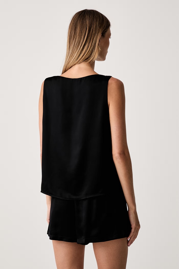 Odzież Le Privé bluzka na ramiączkach damska z wiskozy PAULETTE TOP NOIR LP00770 czarny