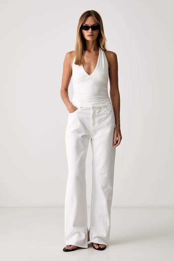 Le Privé top damski z modalem GINNY TOP BLANC LP00767 biały SS26