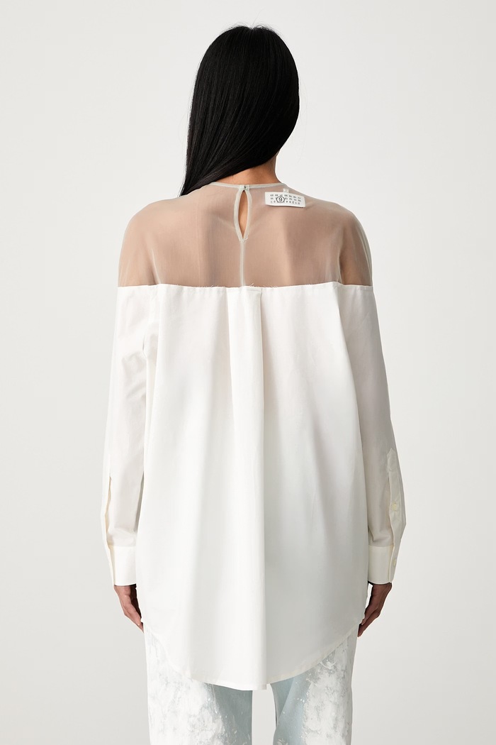 Odzież MM6 Maison Margiela bluzka damska S62NH0053.M35256 biały