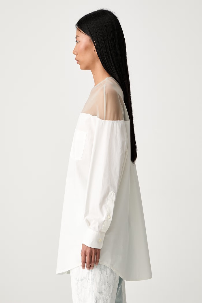 MM6 Maison Margiela bluzka damska biały S62NH0053.M35256