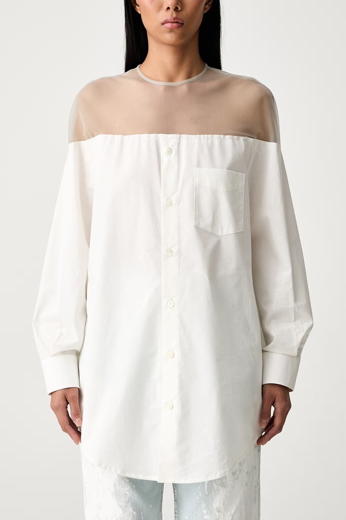MM6 Maison Margiela bluzka damska S62NH0053.M35256 biały
