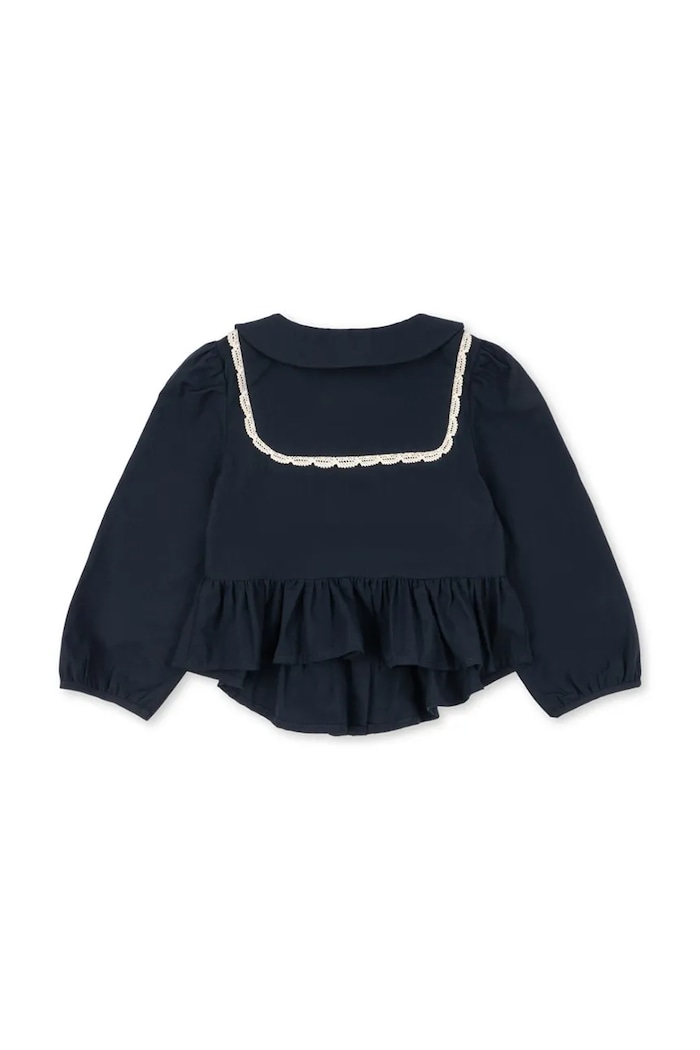 Dziewczynka Konges Sløjd koszula bawełniana dziecięca EMMY SHIRT GOTS KS104294.PreSpring granatowy
