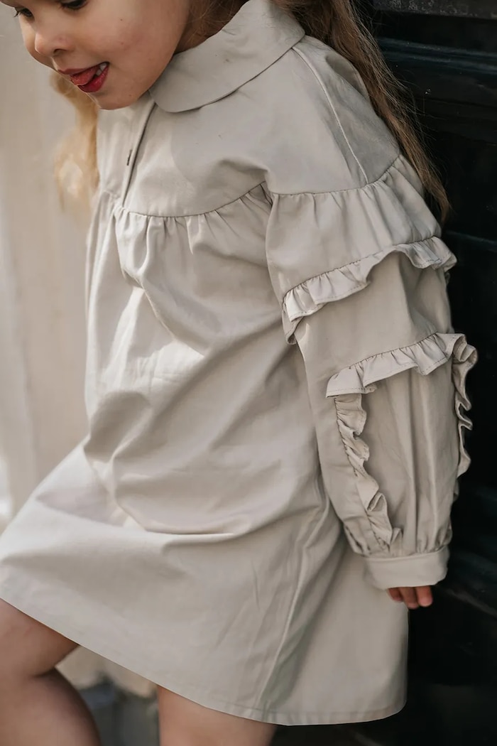 Παιδικό φόρεμα Donsje Everoux Dress με ελαστάν μπεζ 4110100