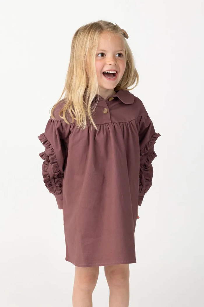 Dievčenské šaty Donsje Everoux Dress s elastanom burgundské 4110100