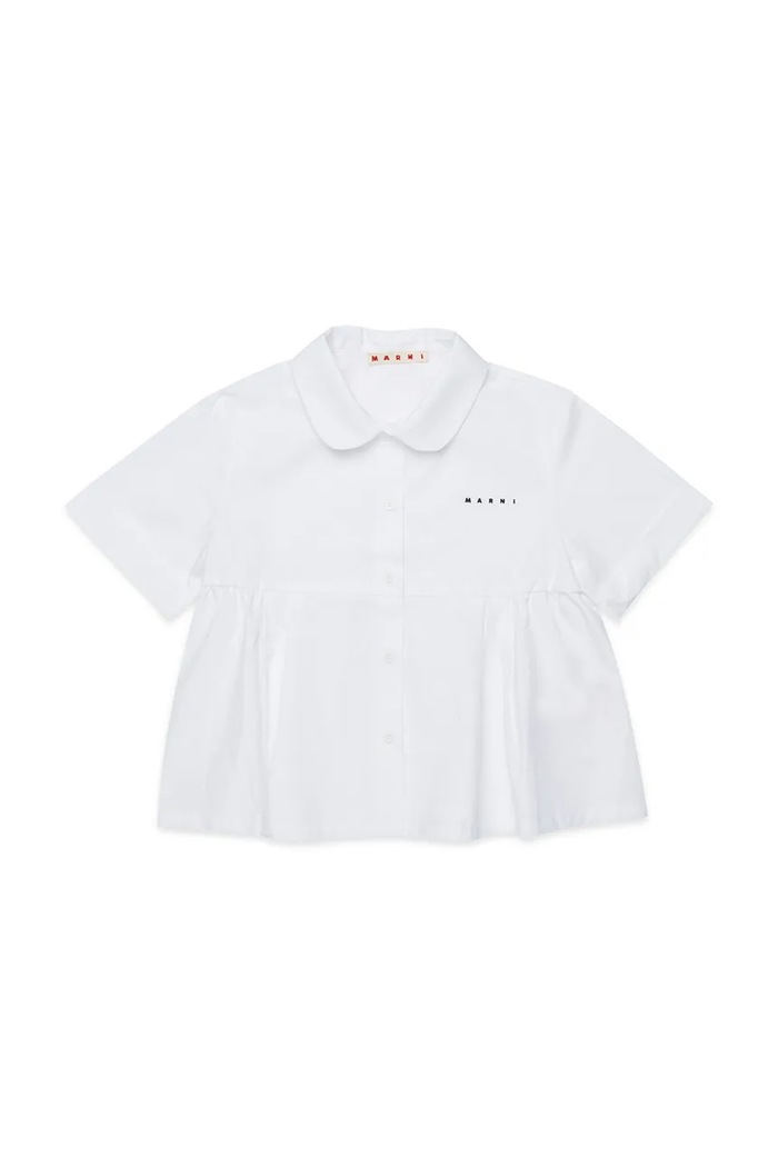 Marni košeľová blúzka detská bavlnená MC121F SHIRT biela M01741.M00UW