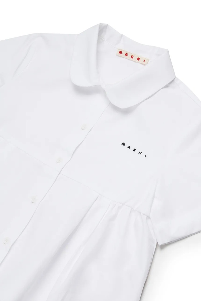 Dievča Marni košeľová blúzka detská bavlnená MC121F SHIRT M01741.M00UW biela