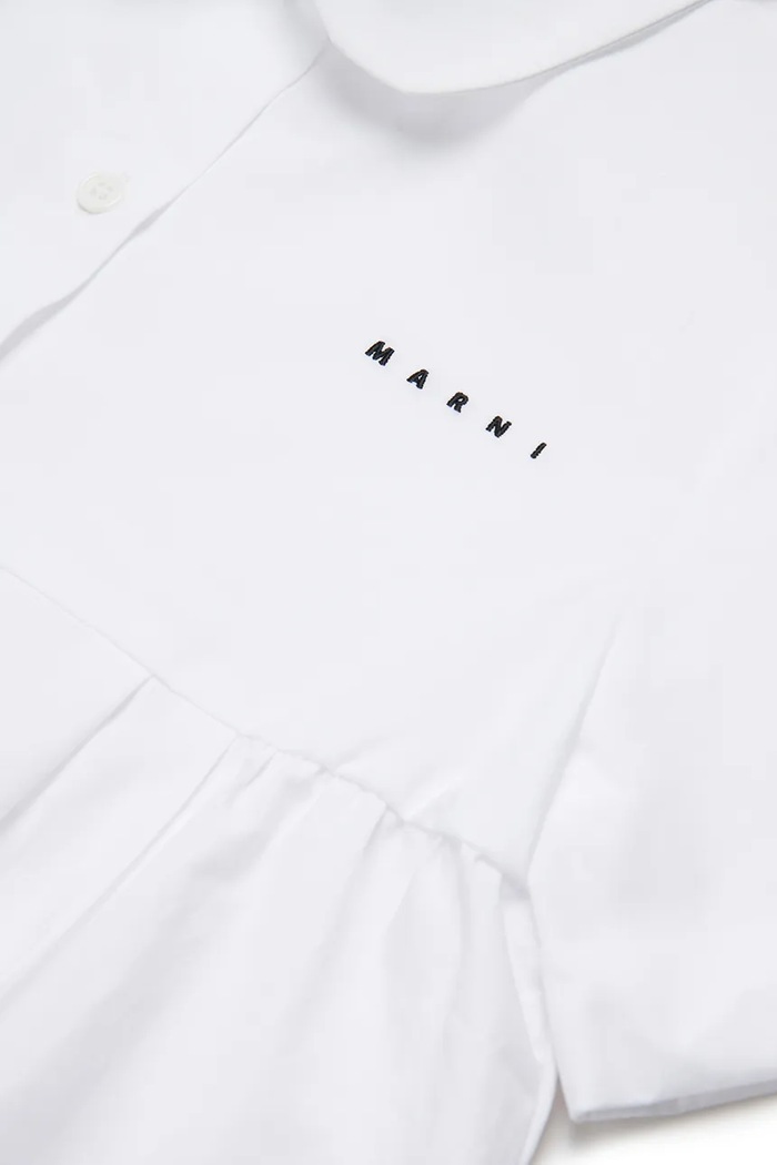 Marni košeľová blúzka detská bavlnená MC121F SHIRT biela M01741.M00UW