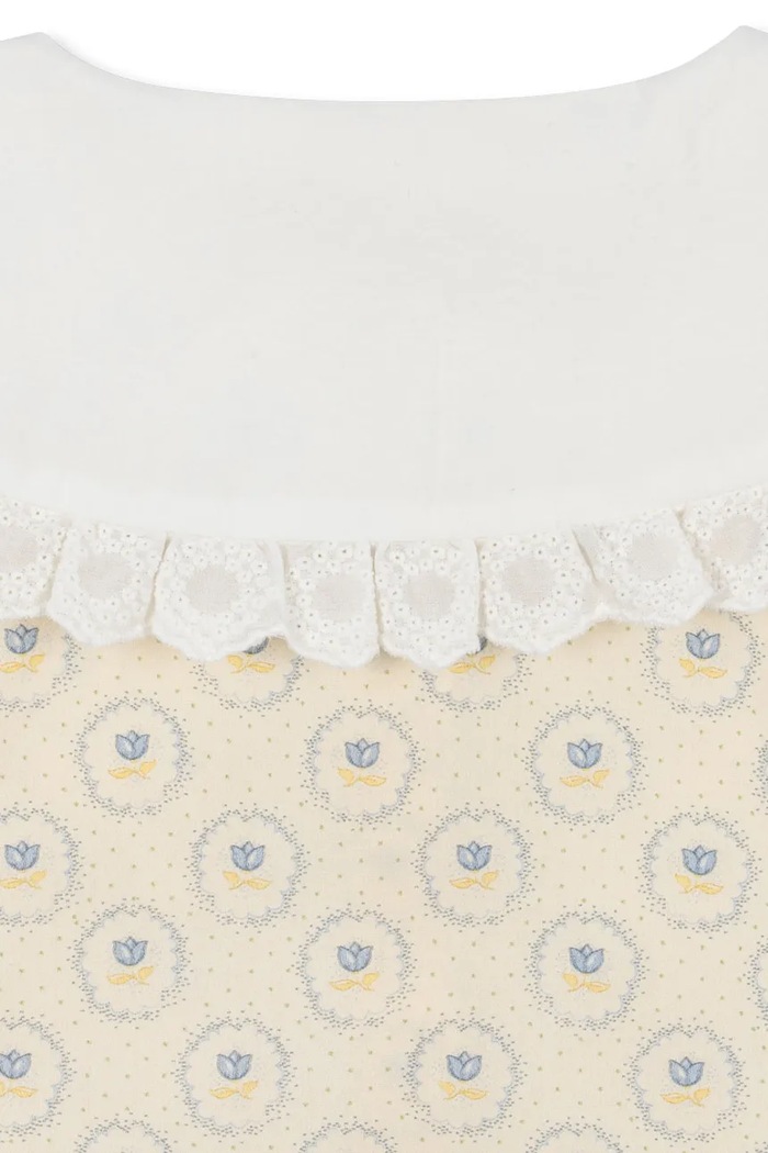 Konges Sløjd bluzka bawełniana dziecięca COEUR COLLAR SHIRT GOTS beżowy KS104746.PPY2