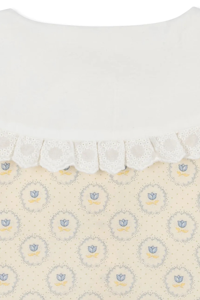 Konges Sløjd bluzka bawełniana dziecięca COEUR COLLAR SHIRT GOTS beżowy KS104746.PPY2