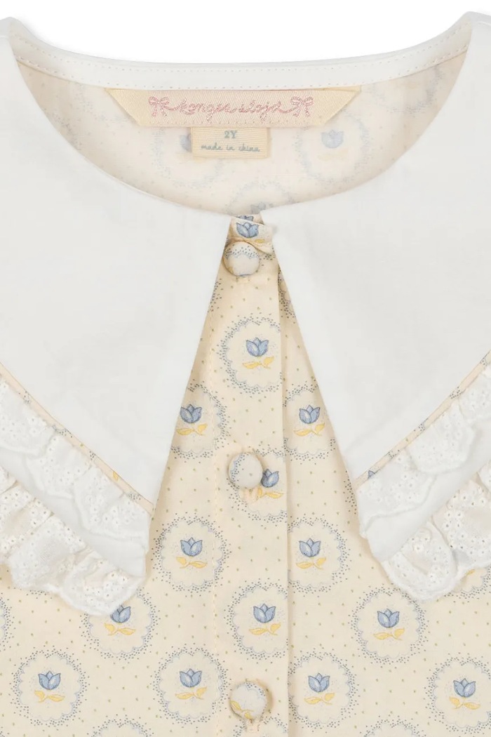 Konges Sløjd bluzka bawełniana dziecięca COEUR COLLAR SHIRT GOTS KS104746.PPY2 beżowy