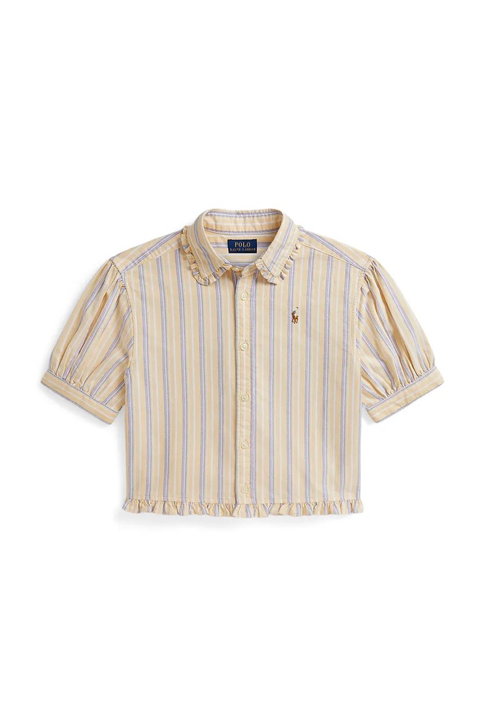 Detská bavlnená košeľa Polo Ralph Lauren bavlna žltá 313A11746002