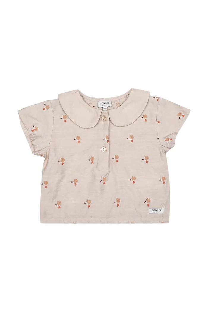 Donsje блуза за деца Nesa Blouse Hummingbirds 4117001 бежов SS26