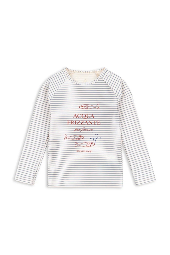 Konges Sløjd longsleeve de baie pentru copii ASTER SWIM BLOUSE GRS KS104645.PPY2 albastru SS26