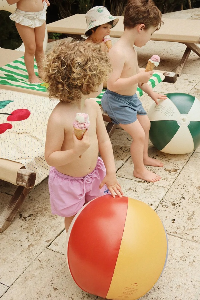 Konges Sløjd szorty kąpielowe dziecięce POMIO SWIM SHORTS GRS KS105041.PPY2 fioletowy