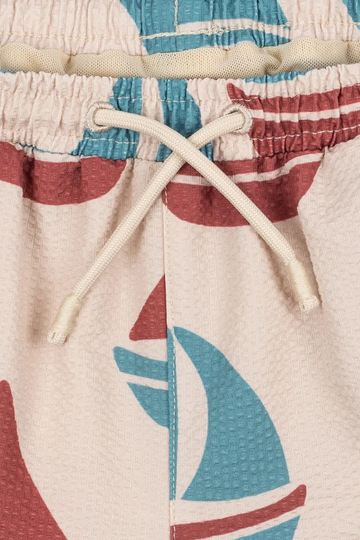 Chłopiec Konges Sløjd szorty kąpielowe dziecięce SEER ASNOU SWIM SHORTS GRS KS105073.PPY2 beżowy