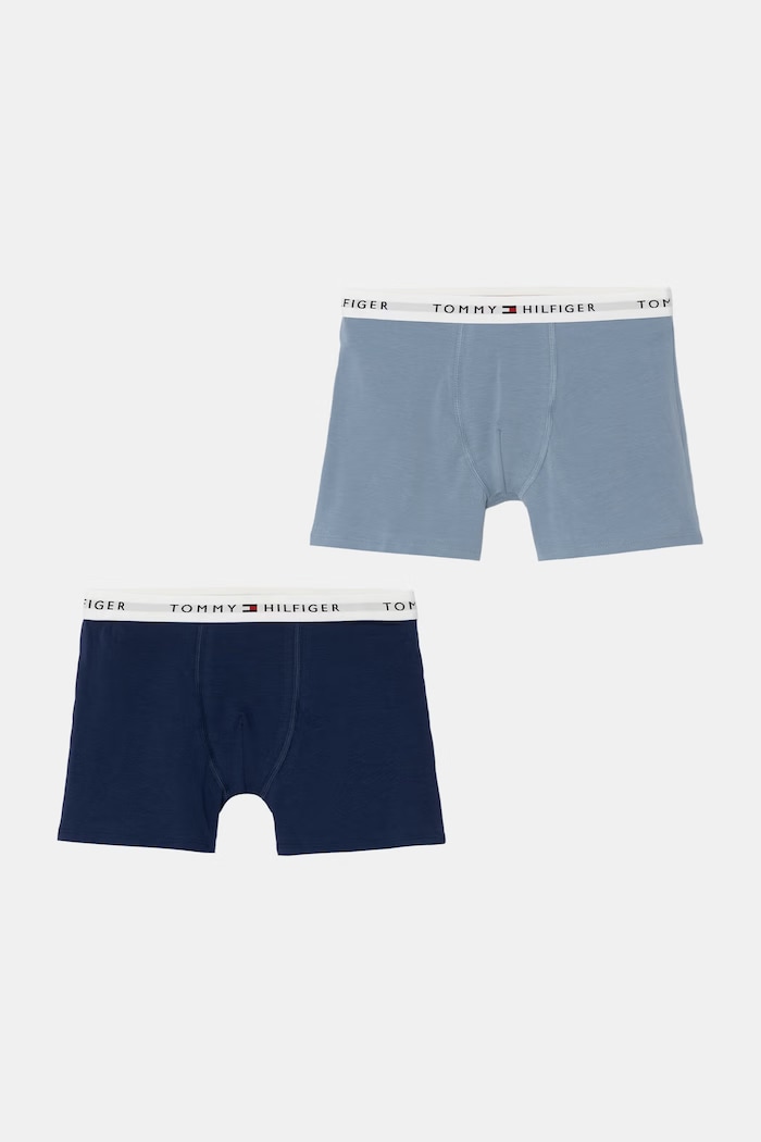 Tommy Hilfiger bokserki dziecięce bawełniane z elastanem 2-pack niebieski UB0UB00548.PPY2