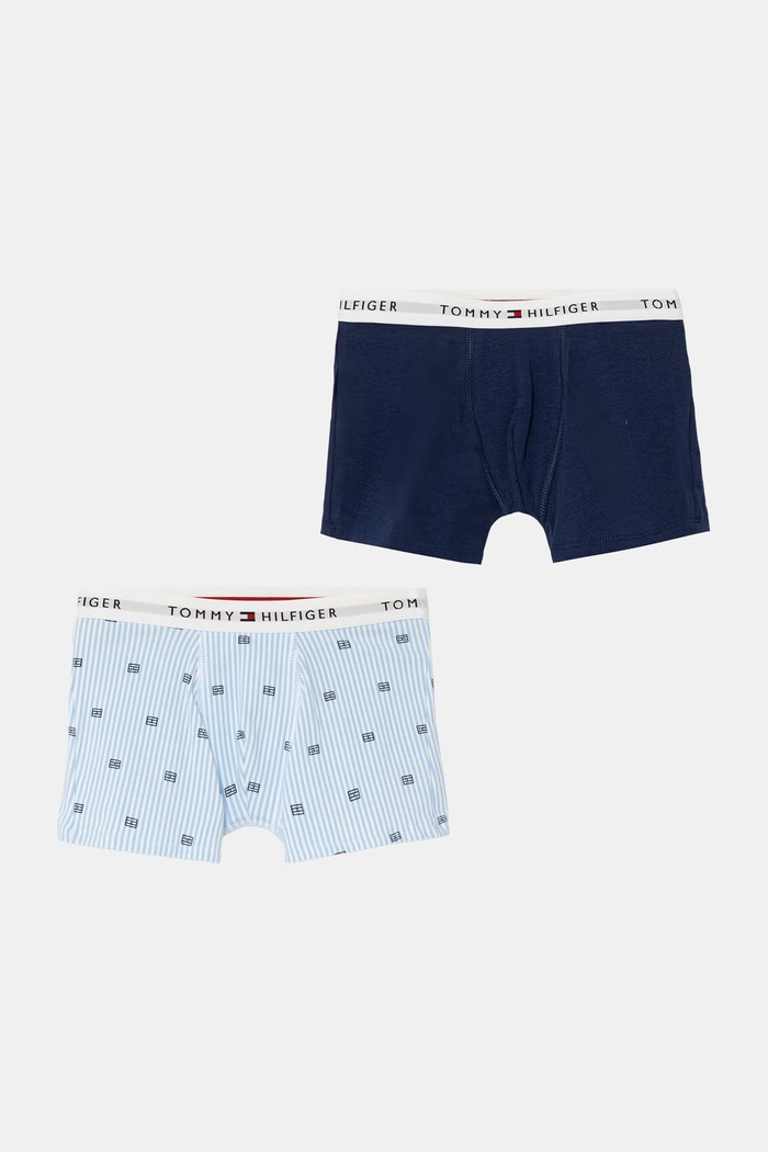 Tommy Hilfiger boxeri pentru copii din bumbac cu elastan pachet de 2 albastru UB0UB00550.PPY2