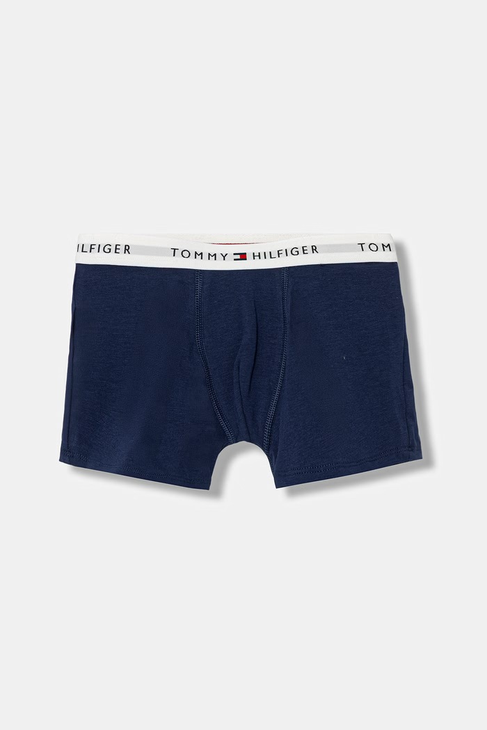 Băieți Tommy Hilfiger boxeri pentru copii din bumbac cu elastan pachet de 2 UB0UB00550.PPY2 albastru