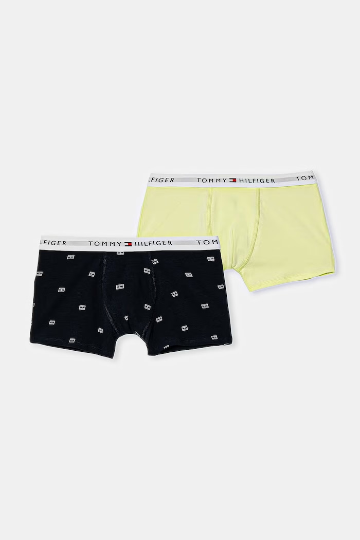 Tommy Hilfiger boxeri pentru copii din bumbac cu elastan pachet de 2 bleumarin UB0UB00550.PPY2