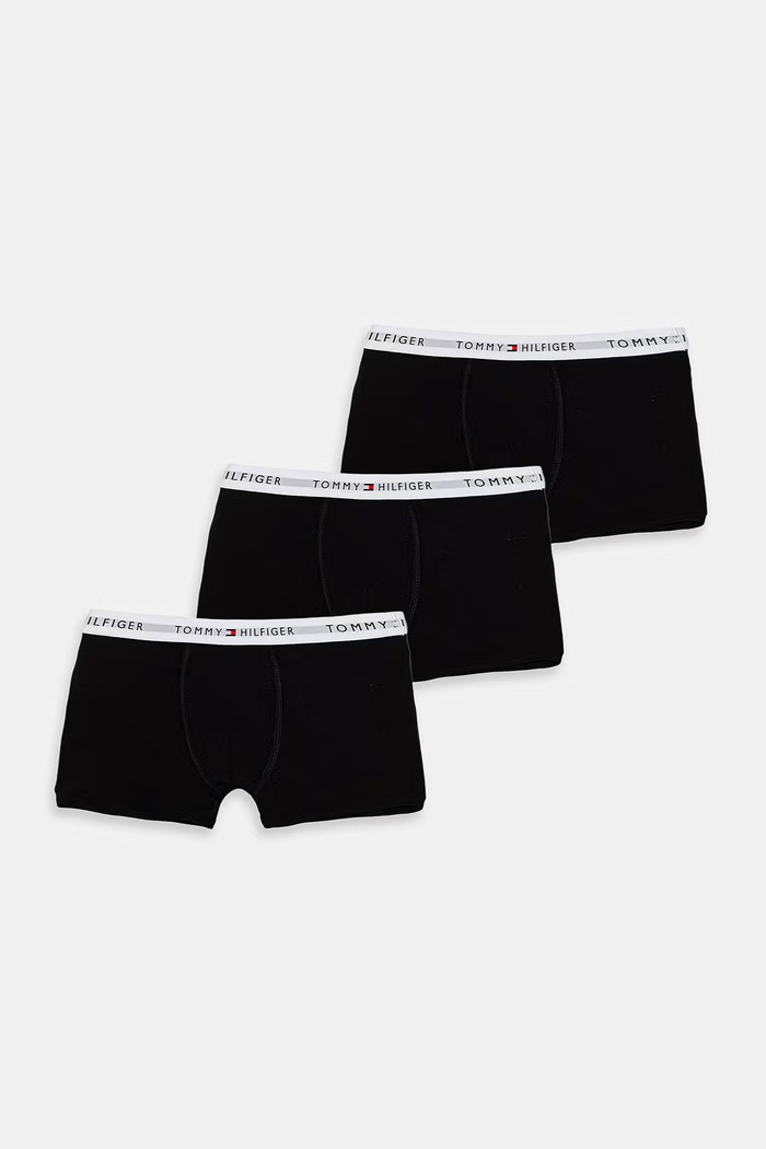 Tommy Hilfiger boxeri pentru copii, cu bumbac pachet de 3 negru UB0UB00573.PPY2