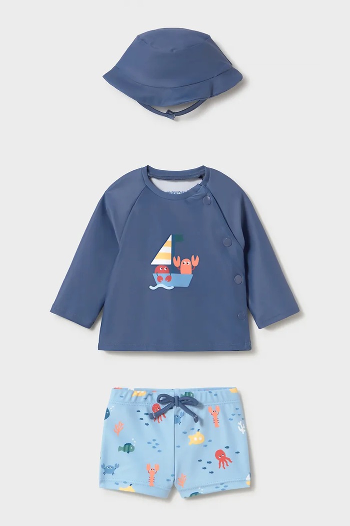 Mayoral Newborn costum de baie pentru bebeluși albastru 1619.1Q.Newborn.PPY2