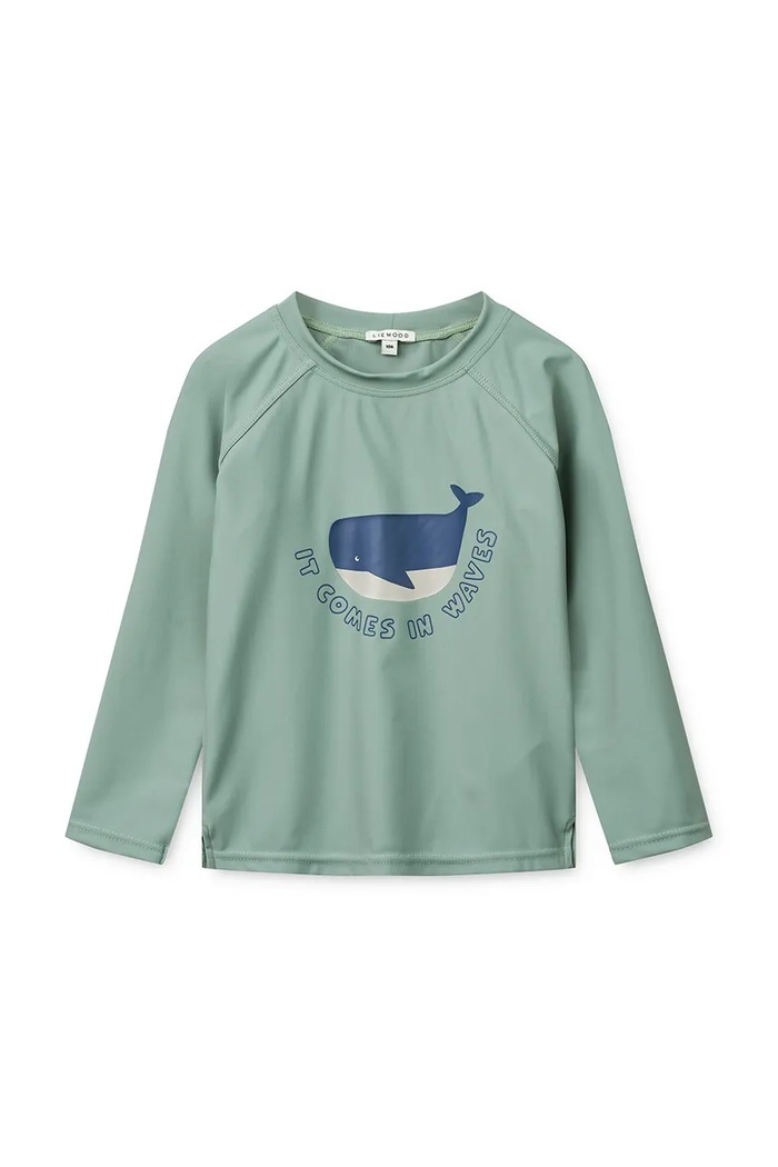 Liewood longsleeve de baie pentru copii Noah Placement longsleeve Swim Tee albastru LW19008.PPY2